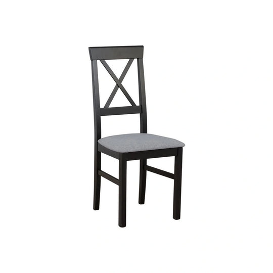 Scaun ALLA 3, gri deschis/negru, stofa clasica/lemn, 43x51x95 cm
