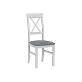 Scaun ALLA 3, gri/alb, stofa clasica/lemn, 43x51x95 cm