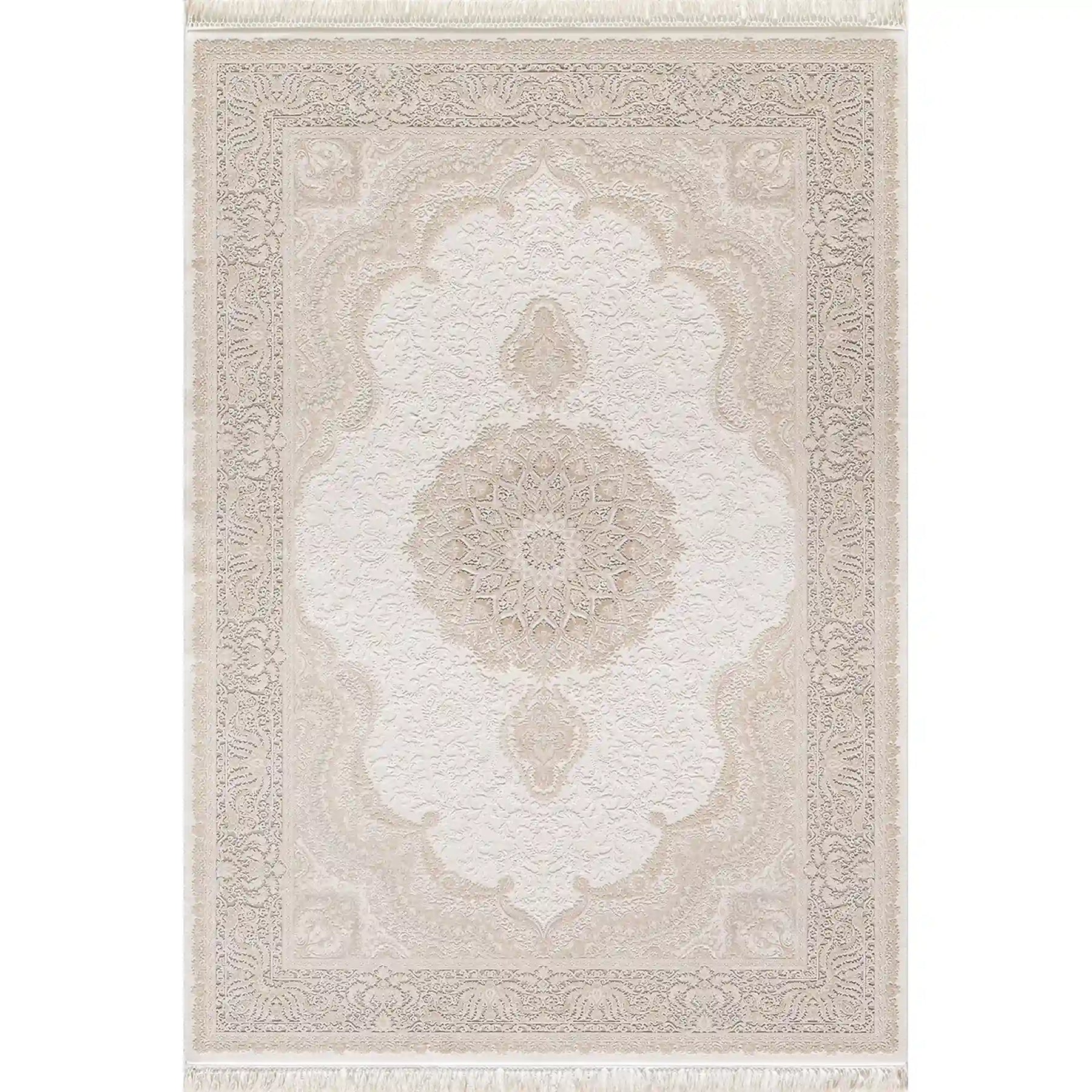 Covor PALACE 05202C, 160x230 cm, forma dreptunghiulara, fibre sintetice, crem/maro deschis