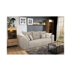 Canapea extensibila ROYAL IV, stofa catifelata bej - Poso 2, 247x116x96 cm