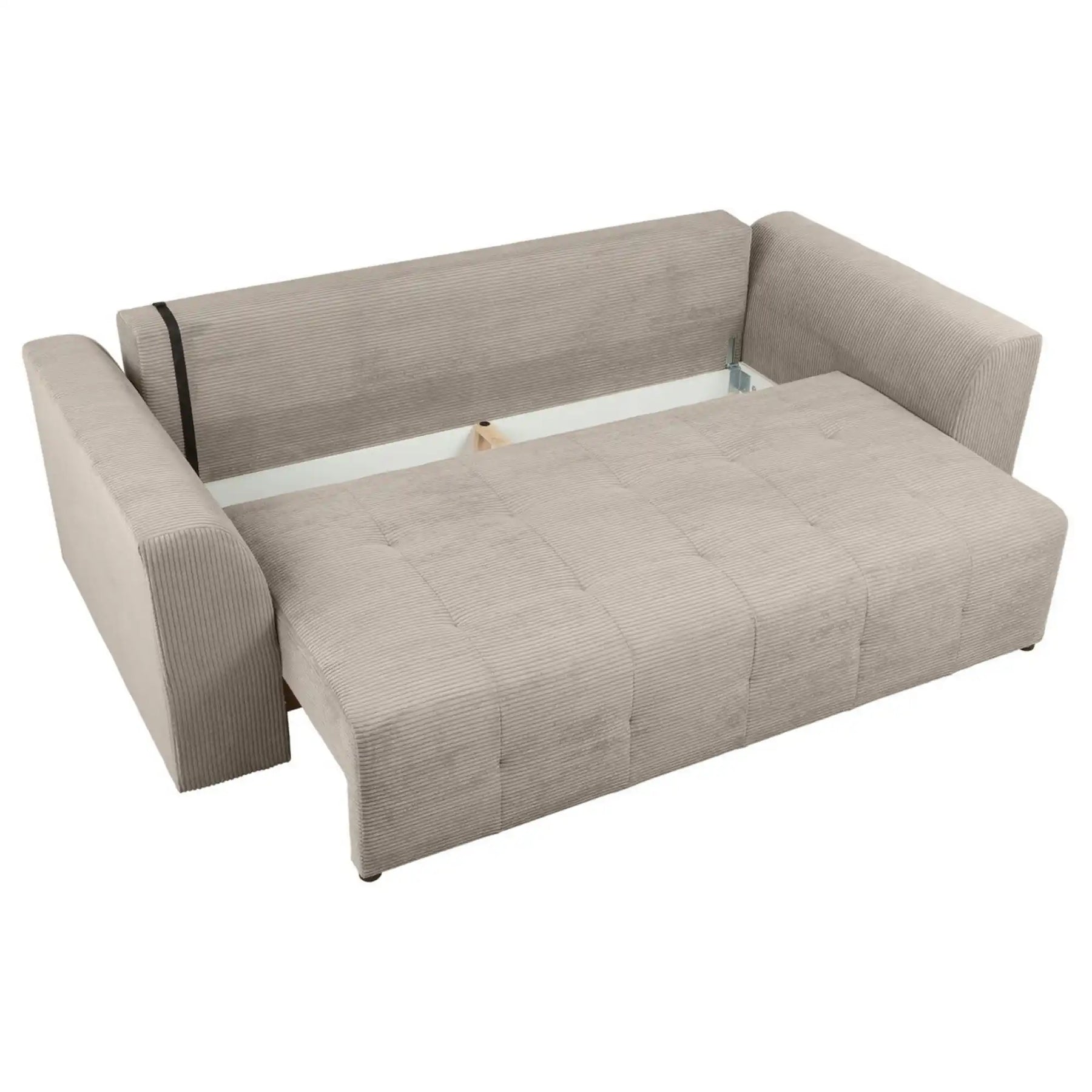 Canapea extensibila ROYAL IV, stofa catifelata bej - Poso 2, 247x116x96 cm