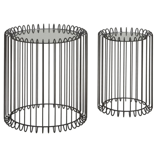 Set 2 masute cafea PIA, negru, metal