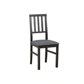 Scaun AREN, gri grafit/negru, stofa clasica/lemn, 43x50x92 cm