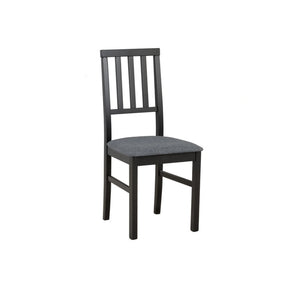 Scaun AREN, gri grafit/negru, stofa clasica/lemn, 43x50x92 cm