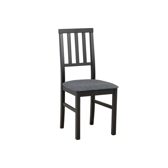 Scaun AREN, gri grafit/negru, stofa clasica/lemn, 43x50x92 cm