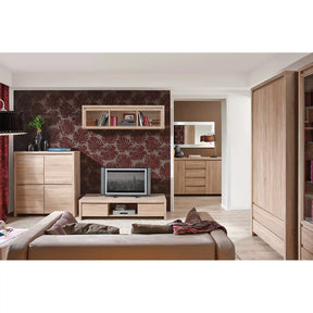 Vitrina suspendata KASPIAN, stejar sonoma, PAL, 144x31x40 cm