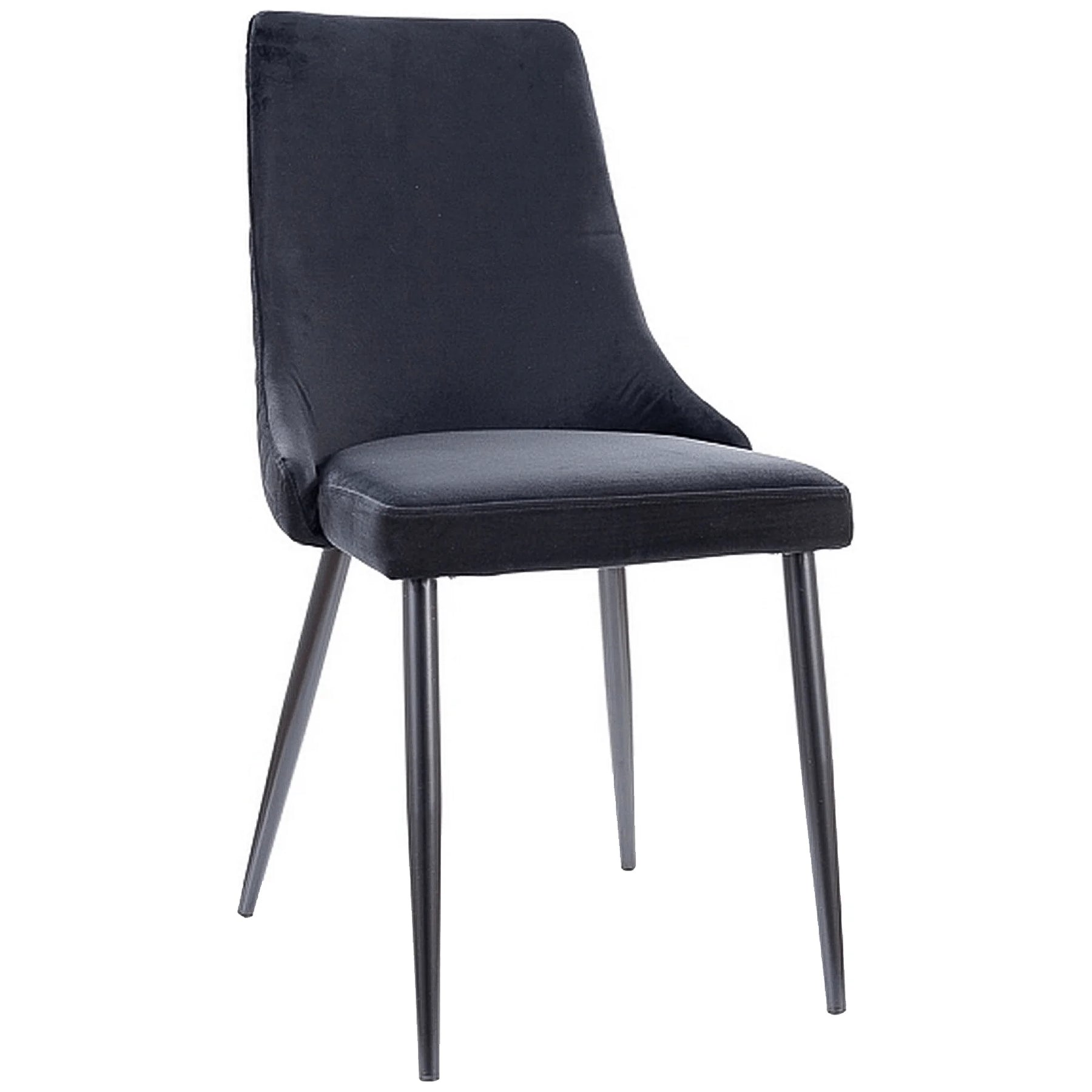 Scaun tapitat PIANO B, negru, 44x45x92