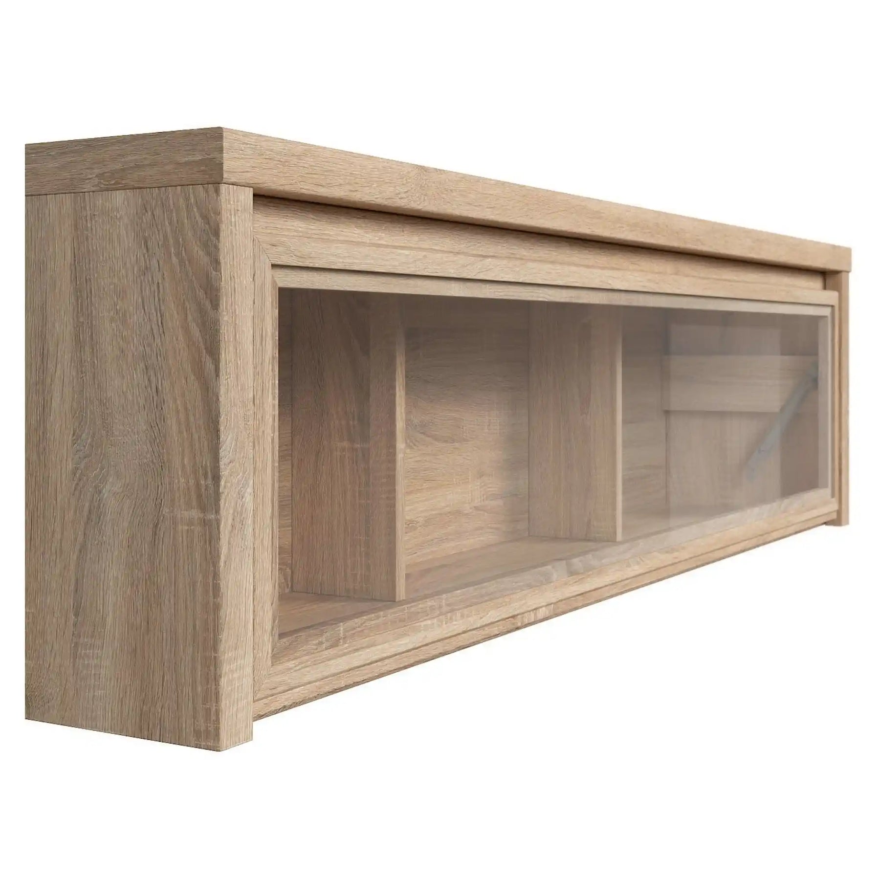 Vitrina suspendata KASPIAN, stejar sonoma, PAL, 144x31x40 cm