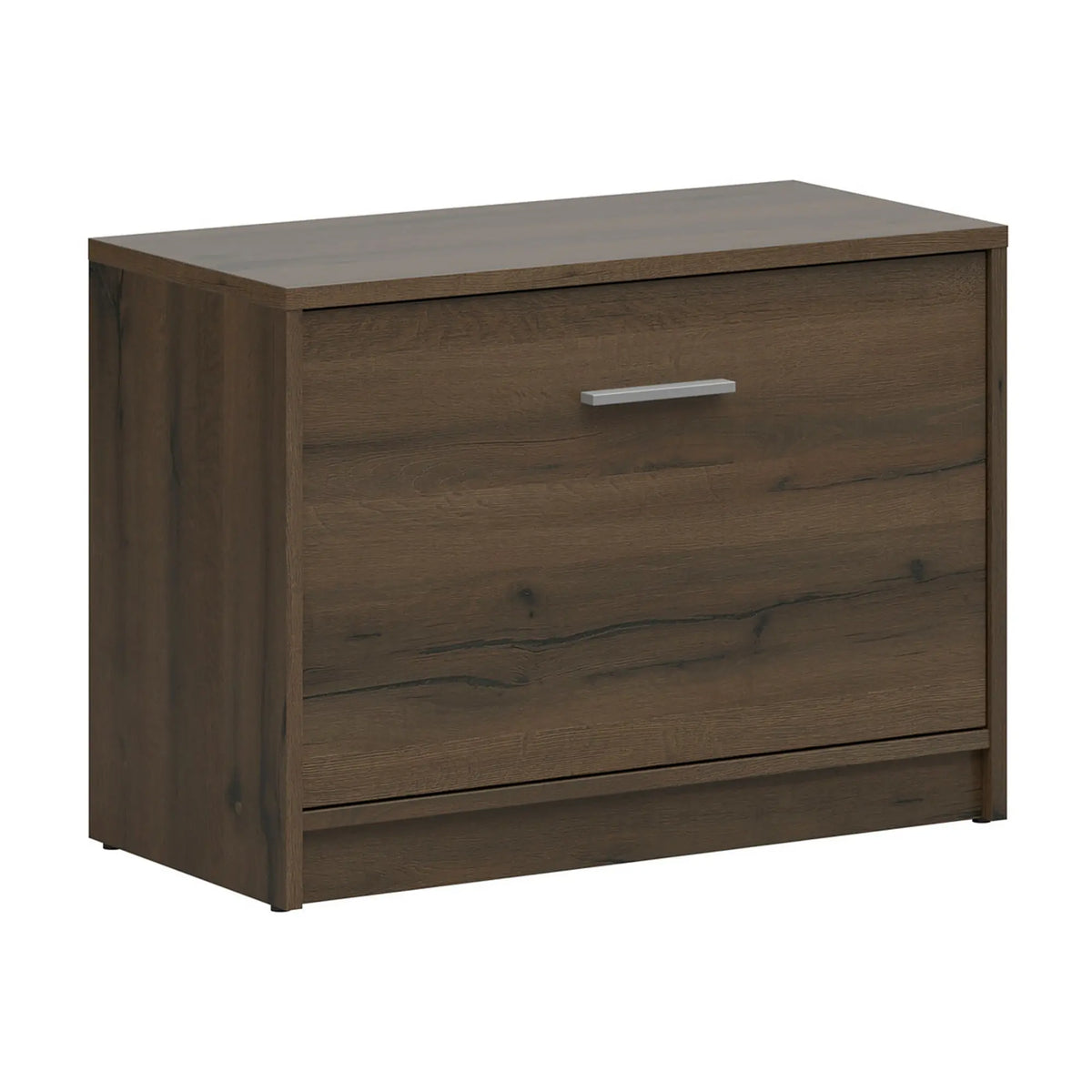 Pantofar NEPO PLUS, stejar inchis, PAL laminat, 70x34x51 cm