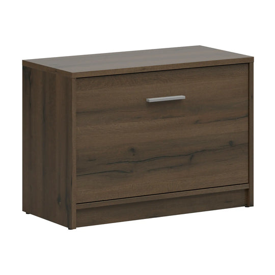 Pantofar NEPO PLUS, stejar inchis, PAL laminat, 70x34x51 cm