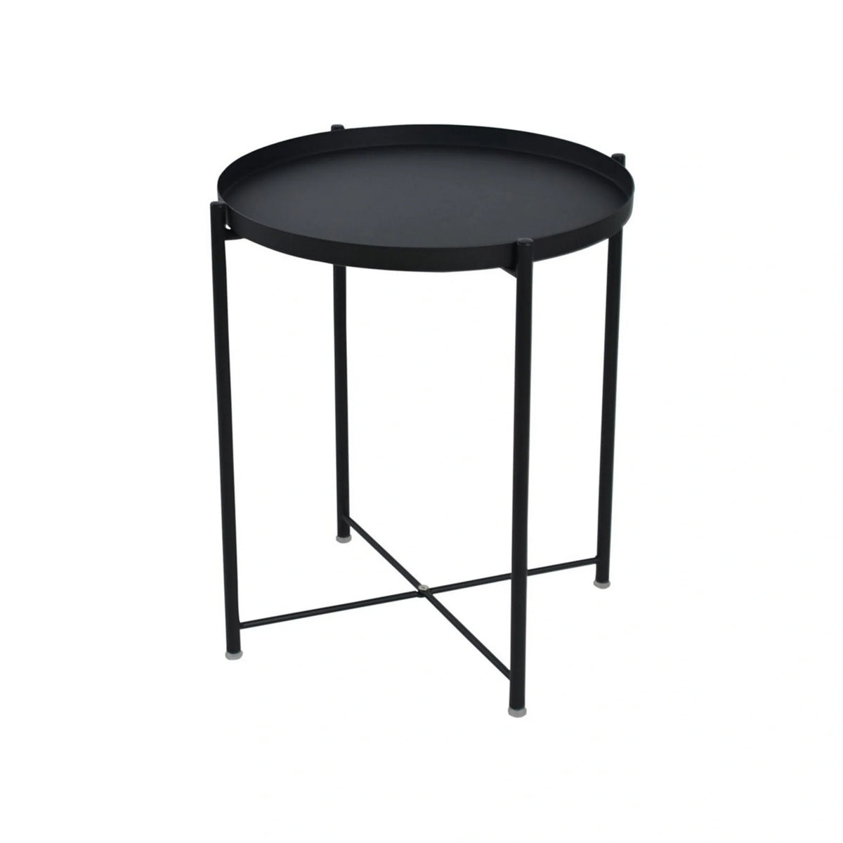 Masuta cafea TIM, negru, metal, 48x48x53 cm