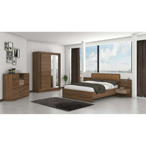 Dressing EFFECT, stejar columbia, PAL melaminat, cu 2 usi, 200x59x216 cm