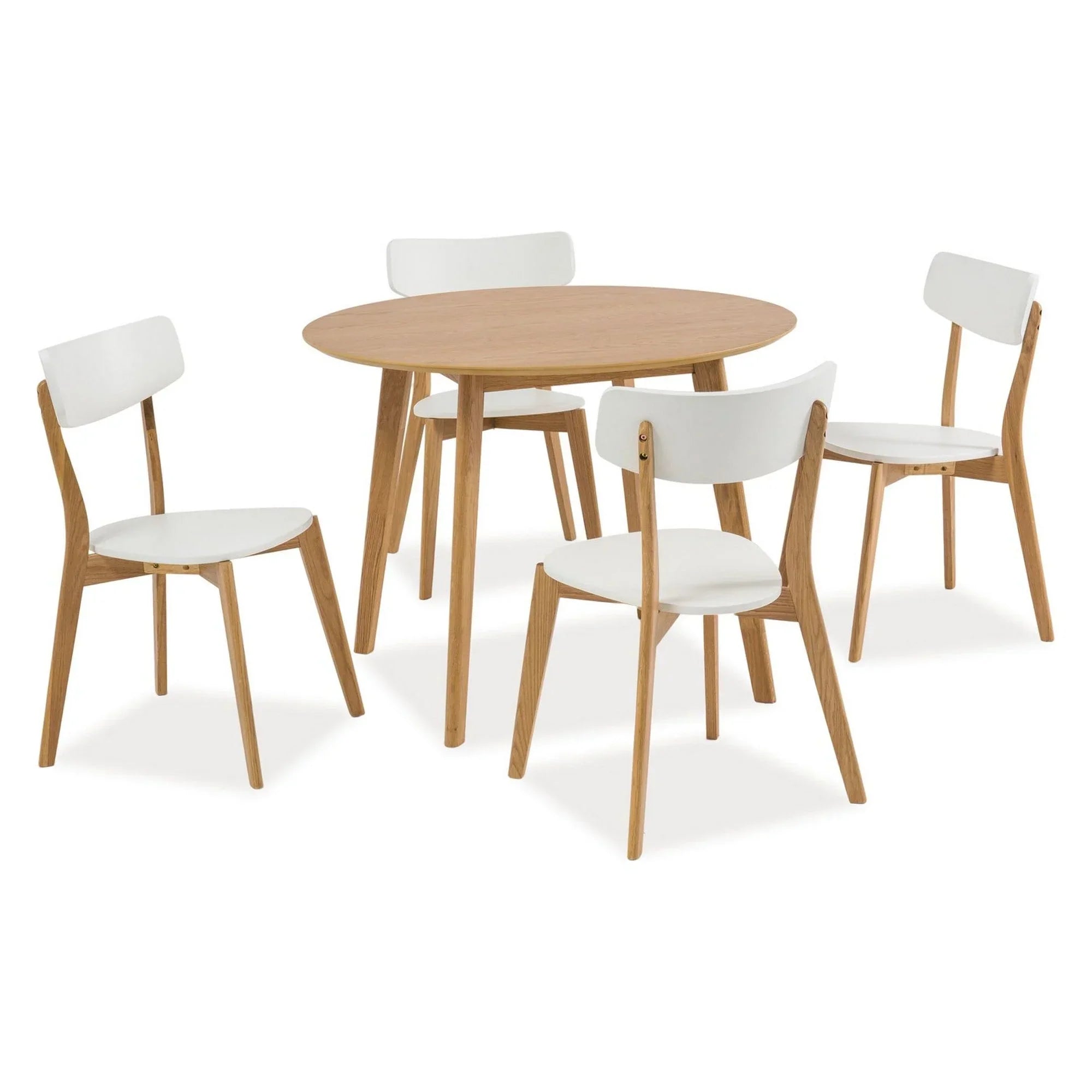 Scaun DETROIT OCN-38749, alb/stejar