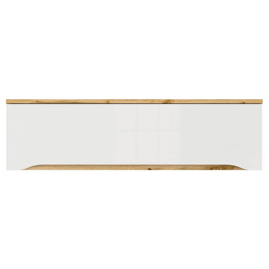 Dulap suspendat NUIS, stejar wotan/alb lucios, PAL, 135x29x38 cm