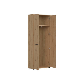 Dulap SPACE OFFICE, stejar artisan, PAL laminat, cu 2 usi, 80x37x203 cm