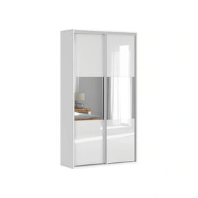 Dulap FLEX, alb, PAL, cu 2 usi, 120x45x218 cm