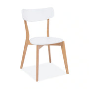 Scaun DETROIT OCN-38749, alb/stejar