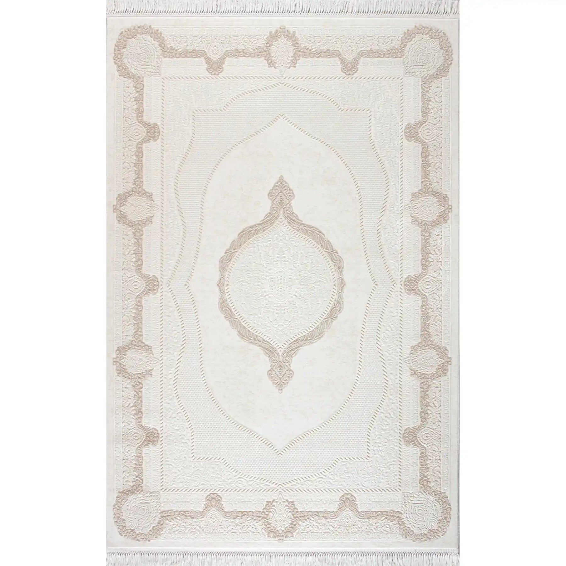 Covor VANESSA 03080A, 160x230 cm, forma dreptunghiulara, acril/poliester, bej/crem