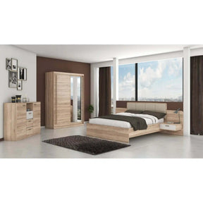 Dressing EFFECT, stejar sonoma, PAL melaminat, cu 2 usi, 200x59x216 cm