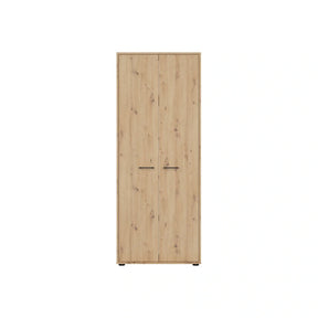 Dulap SPACE OFFICE, stejar artisan, PAL laminat, cu 2 usi, 80x37x203 cm