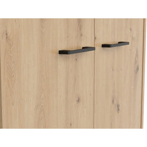 Dulap SPACE OFFICE, stejar artisan, PAL laminat, cu 2 usi, 80x37x203 cm