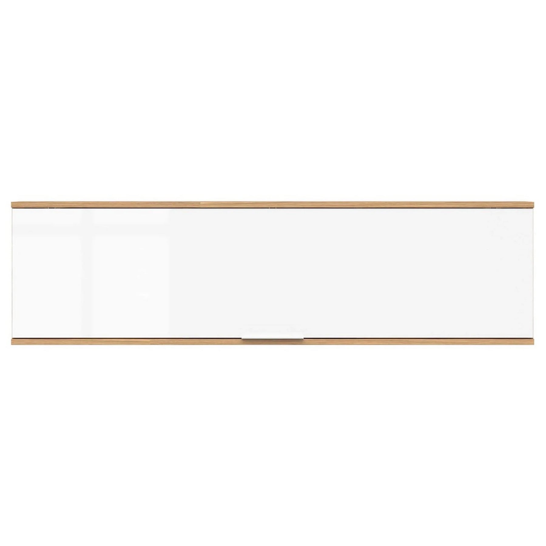 Dulap suspendat ZELE, stejar wotan/alb lucios, PAL laminat, 135x31x37 cm