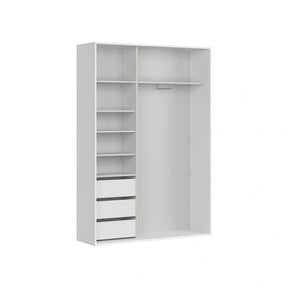 Dulap FLEX, alb/stejar wotan, PAL, cu 2 usi, 150x45x218 cm