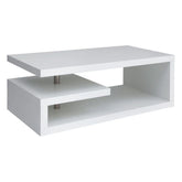 Masuta cafea GLIMP, alb, PAL/metal, 120x60x45 cm
