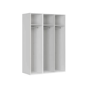 Dulap FLEX, alb, PAL, cu 3 usi, 150x66x218 cm