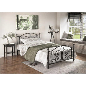 Pat PANAMA 90, negru, cadru metalic, 94x209x93 cm