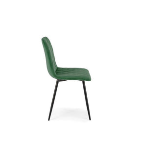 Scaun K525, verde inchis/negru, stofa catifelata/metal, 45x55x89 cm