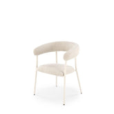 Scaun K557, bej deschis/alb, stofa clasica/metal, 60x54x75 cm