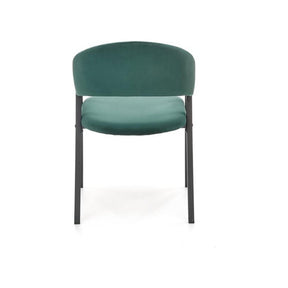 Scaun K473, stofa catifelata verde inchis, 54x58x82 cm