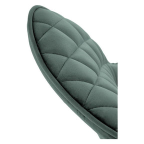 Scaun tapitat K520, verde/negru, stofa catifelata, rotativ, 45x63x80 cm