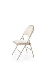 Scaun K566, bej, stofa clasica/otel, 46x53x86 cm