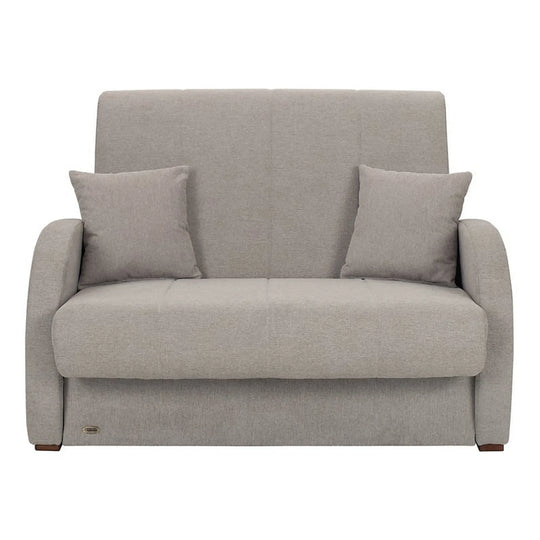 Canapea extensibila POLI, stofa catifelata bej - Matana 17, 134x110x97 cm