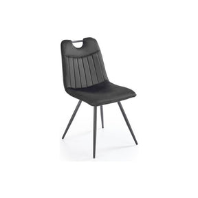 Scaun tapitat K521, negru, stofa catifelata, 46x58x83 cm