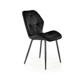 Scaun tapitat K453, negru, stofa catifelata, 48x53x86 cm