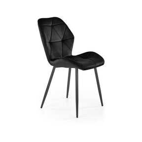 Scaun tapitat K453, negru, stofa catifelata, 48x53x86 cm