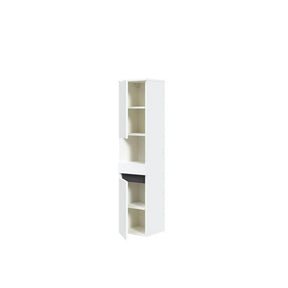 Dulap baie suspendat FIGARO, alb, PAL laminat, cu 2 usi, 30x30x135 cm
