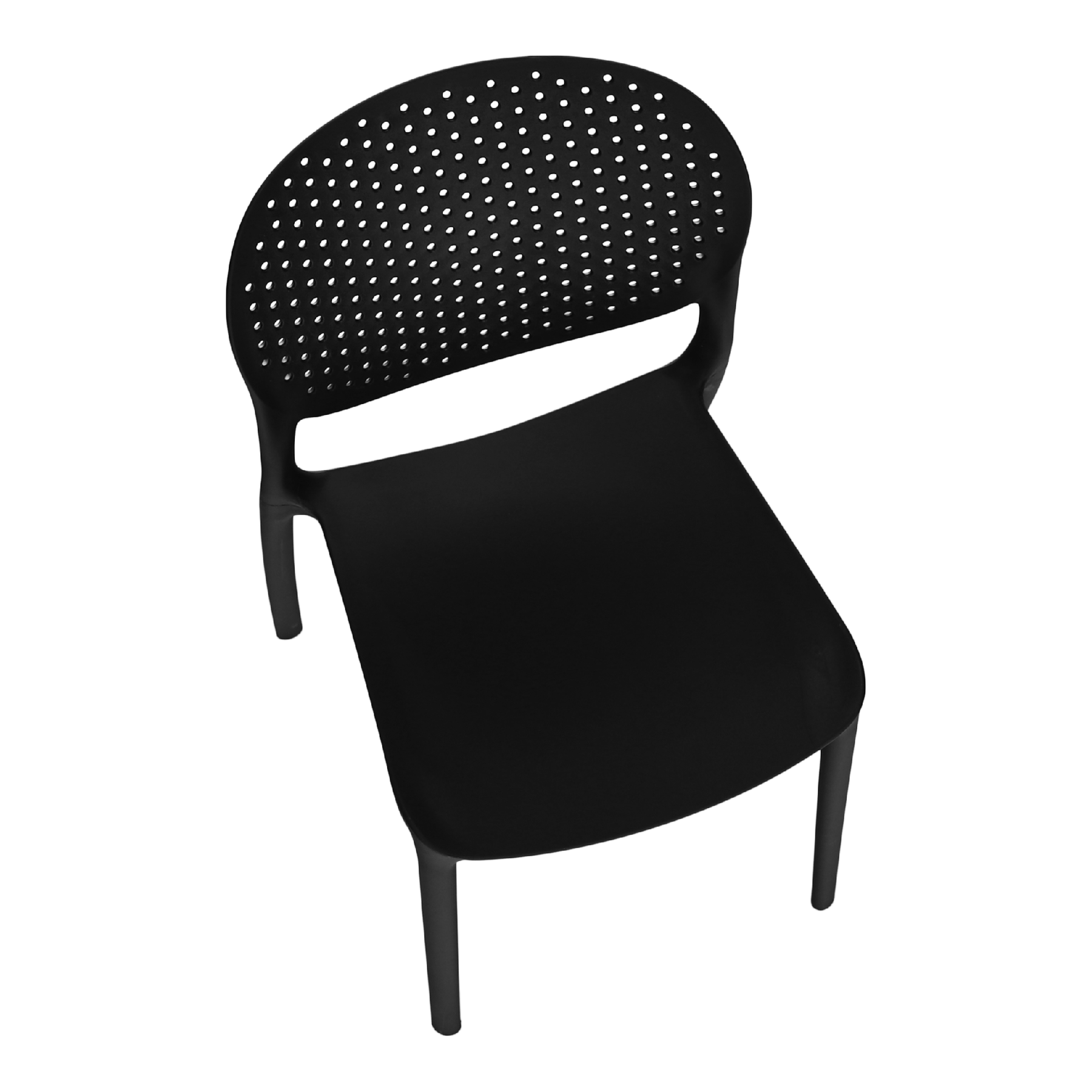Scaun FEDRA NEW, negru, plastic, 46x53x81.5 cm