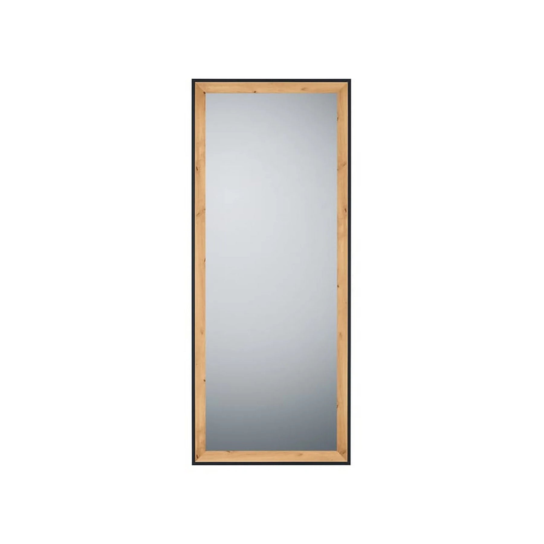Oglinda BIANKA, stejar artisan/negru, PAL, 70x3x170 cm