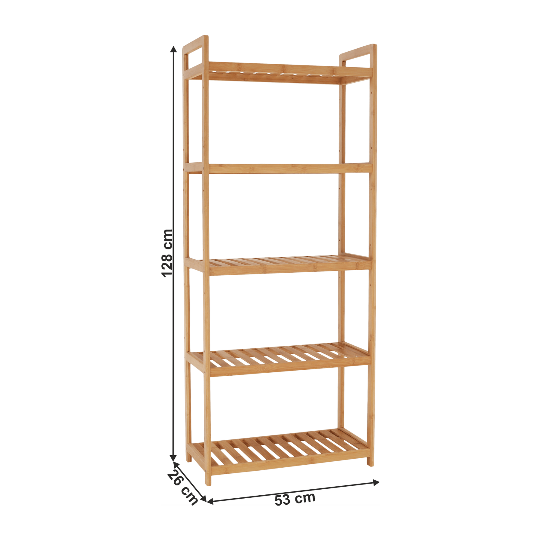 Raft FIORE TIP 3, bambus natural, 53x26x128 cm
