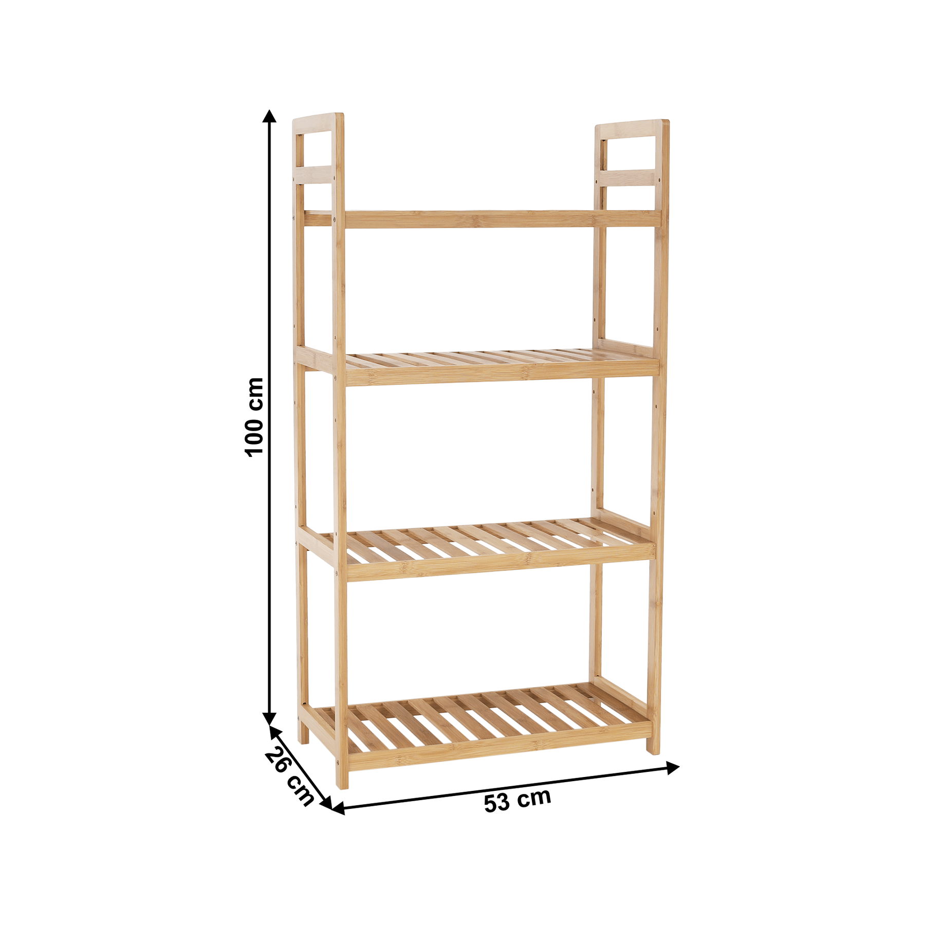 Raft FIORE TIP 2, bambus natural, 53x26x100 cm