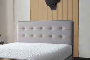 Pat FLEXFIT 180x200, stofa catifelata gri, cu somiera si spatiu depozitare