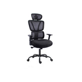 Scaun birou VIXER, negru, stofa/plasa, 70x70x118/128 cm