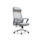 Scaun birou LUCA, gri, stofa/plasa, 65x65x115/125 cm