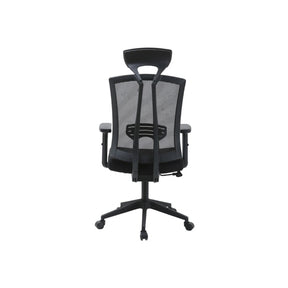 Scaun birou NAO, negru, stofa/plasa, 65x67x122/132 cm