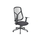 Scaun birou ODO, negru, stofa/plasa, 64x65x107/117 cm