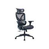 Scaun birou RANDY, negru, stofa/plasa, 77x70x118/128 cm